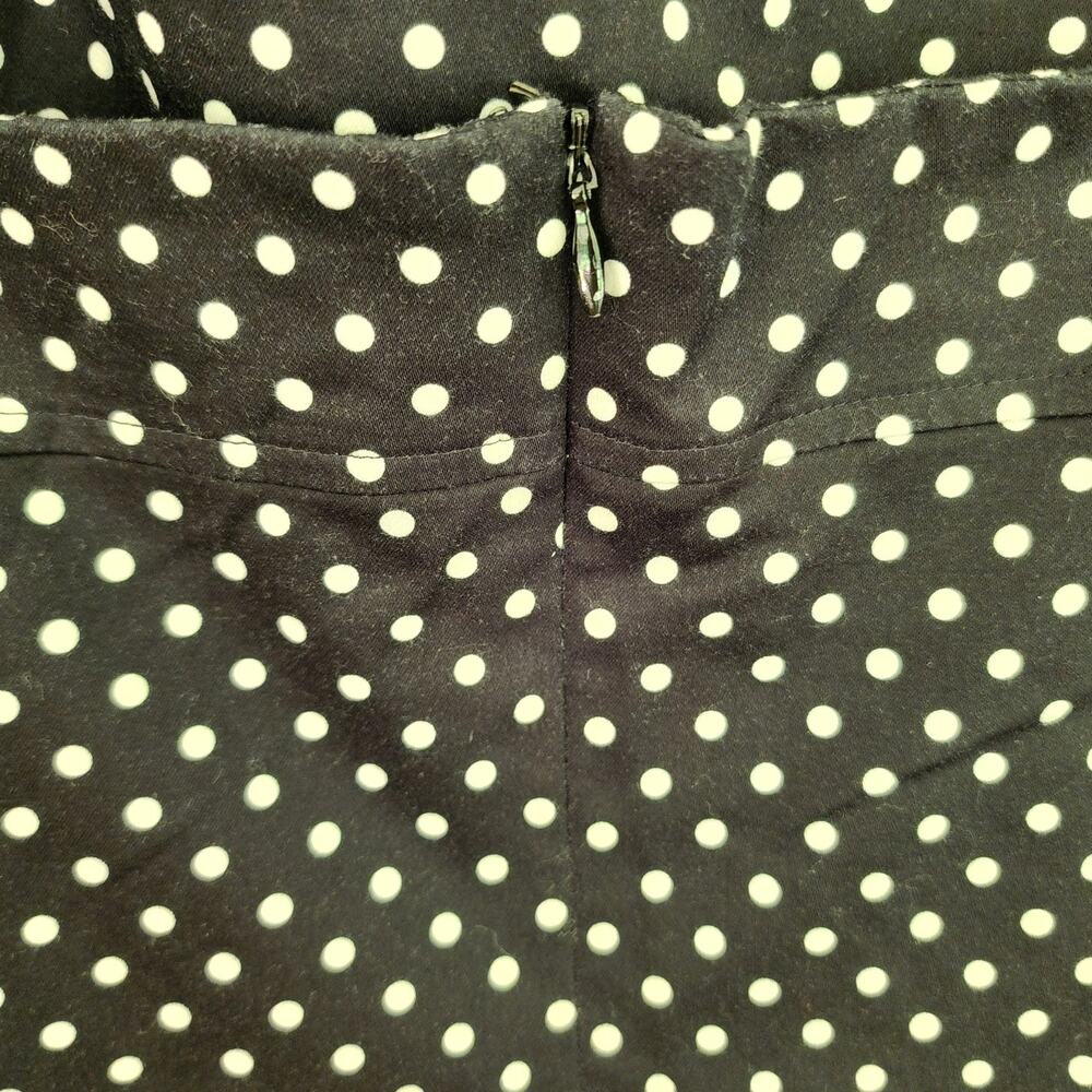 TAHARI Arthur S. Levine Size 16 Black White Polka Dot Lined Sleeveless Sundress - Picture 7 of 7